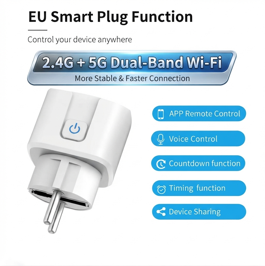 Enchufe inteligente Tuya WiFi  - Timer Dual Outlet reseña y precio